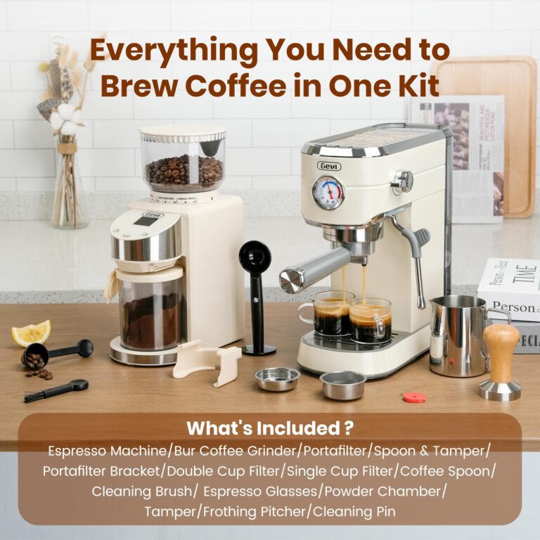 Gevi Super-Automatic Espresso Machine 20 Bar with Grinder, Professional Espresso Maker with 35 Precise Grind Settings Burr Coffee Grinders Combos, Gift for Coffee Lover - Image 9