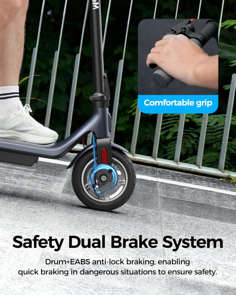 Electric Scooter A6L ECO,Electric Scooter Adults with 10IN Shock Absorbing Tires,10.2AH Big Battery,Max 350W Motor,19 Miles Long Range,APP Control,Rated 15.5MPH, E Scooter for Teens and Adults - Image 3