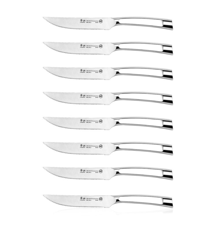 Cangshan N1 Series 59496 German Steel Forged 8-Piece Steak Knife Set with Solid Acacia Wood Block, 5-Inch Blade - Image 2