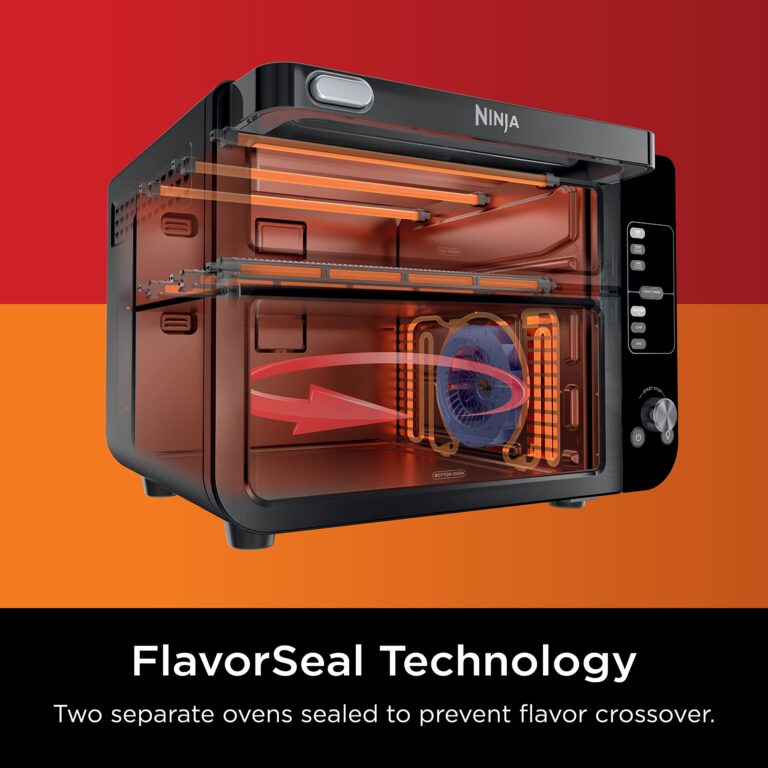 Ninja, Toaster Oven, Double Oven with FlexDoor, FlavorSeal & Smart Finish, Rapid Top Oven, Air Fry, Bake, Roast, Toast, Fry, Pizza, Convection Oven, 13-in-1, Black, DCT402BK - Image 8