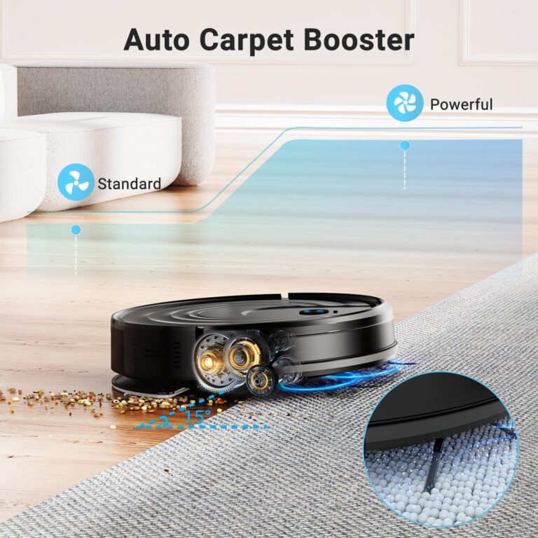 Robot Vacuum and Mop Combo 2 in 1 Mopping Robot Vacuum Cleaner with Schedule WiFi/Alexa/App Smart Self-Charging Robotic Vacuum Ultra-Slim Quiet Tangle-Free Ideal for Hard Floor Pet Hair Carpet-650mL - Image 4