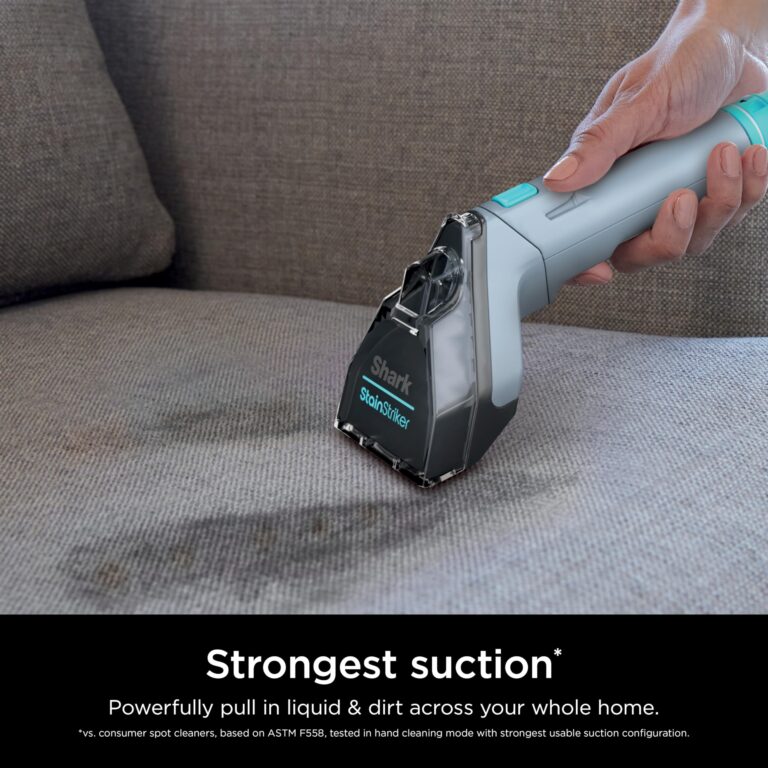 Shark Carpet Cleaner Machine, Portable Upholstery StainStriker, Spot, Odor & Stain Remover, 2 Carpet Cleaner Solutions, 4 Tools, Perfect for Pet Hair, Area Rugs, Couches, Nordic Blue, PX202BRN - Image 8