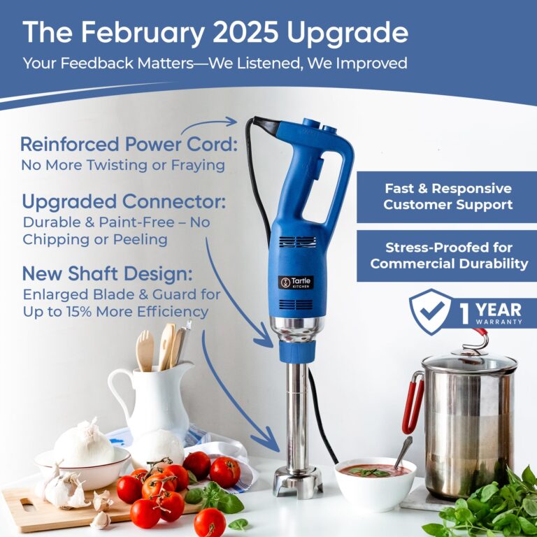 TK Commercial Immersion Blender, 500 Watt/.5 HP Variable Speed Motor, 16,000 RPM Heavy Duty with Performance Assurance - 12" - Image 7