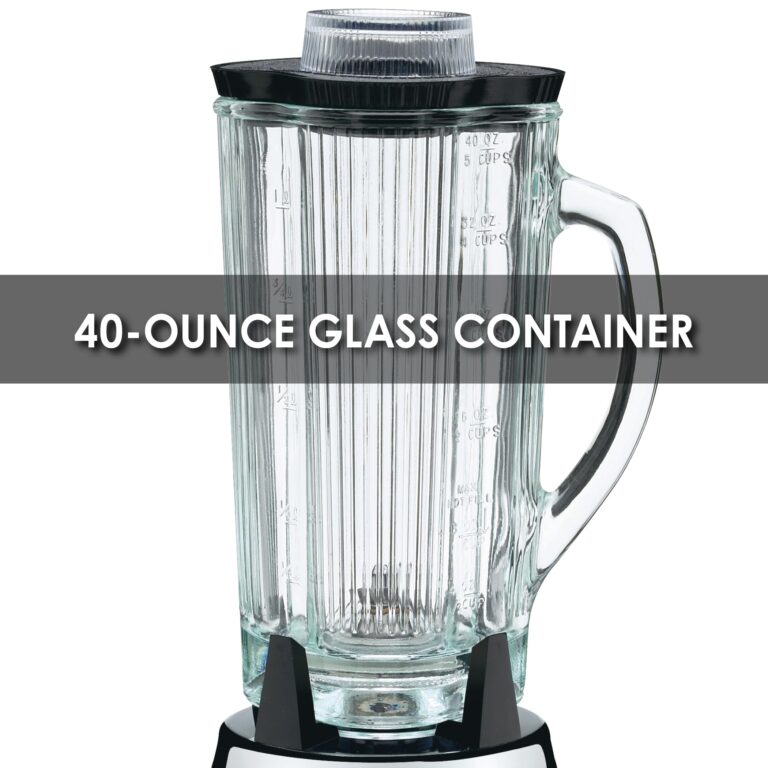 Waring Commercial BB900G 1/2 HP Chrome Bar Blender with 40-Ounce Glass Container Silver - Image 6