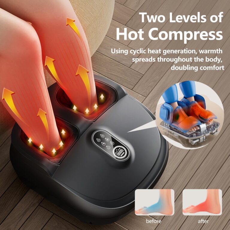 COMFYTHERA Shiatsu Foot and Leg Massager with Heat, Calf Massager, Deep Kneading Therapy Foot Massager for Plantar Fasciitis Relief, Gifts for Mom, Dad, Women and Men - Image 7