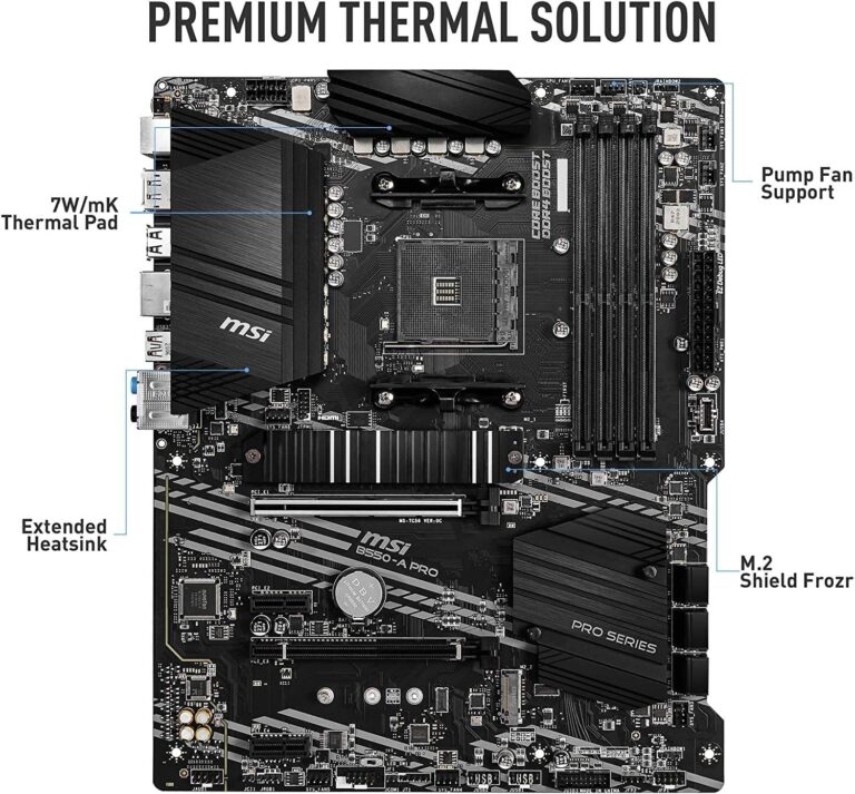 INLAND AMD Ryzen 7 5700X 8-Core 16-Thread Unlocked Desktop Processor with MSI B550-A PRO ProSeries Motherboard (AMD AM4, DDR4, PCIe 4.0, SATA 6Gb/s, M.2, USB 3.2 Gen 2 ATX) - Image 5