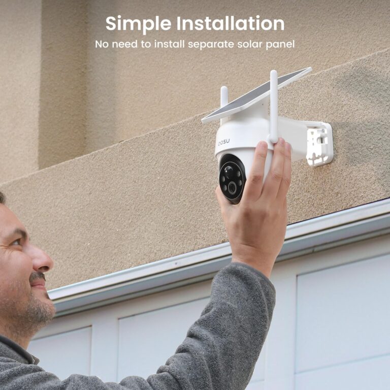 AOSU Security Cameras Outdoor Wireless, 2 Cam-Kit, No Subscription, Solar-Powered, Home Security Cameras System with 360° Pan & Tilt, Auto Tracking, 2K Color Night Vision, Easy Setup, 5G & 2.4G WiFi - Image 3