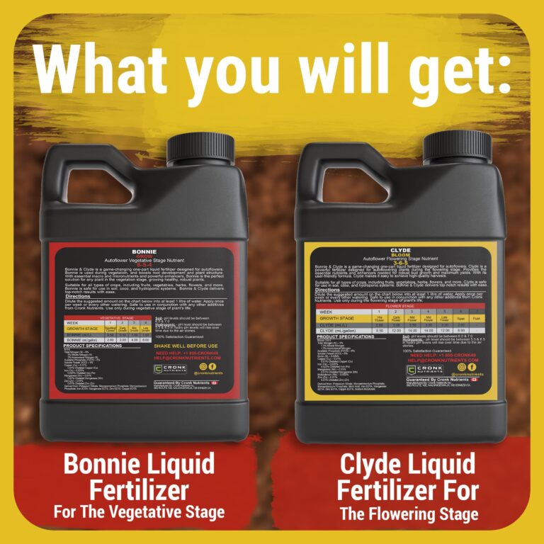Cronk Nutrients Bonnie & Clyde Autoflower Nutrients Bloom and Grow – Yield Increasing Autoflower Plants Nutrient Kit – Easy to Use Plant Food – Optimal Formula for Optimal Results, 4L - Image 3