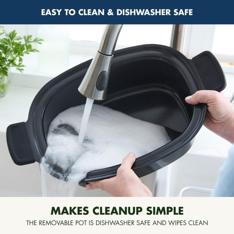 GreenPan Elite 8 - in -1 Programmable 6QT Electric Slow Cooker, Dishwasher Safe Lid & Removable Crock, PFAS-Free Healthy Ceramic Nonstick Multi-Cooker,Sear, Sauté/Brown,Steam Basket,Roast, Oxford Blue - Image 6