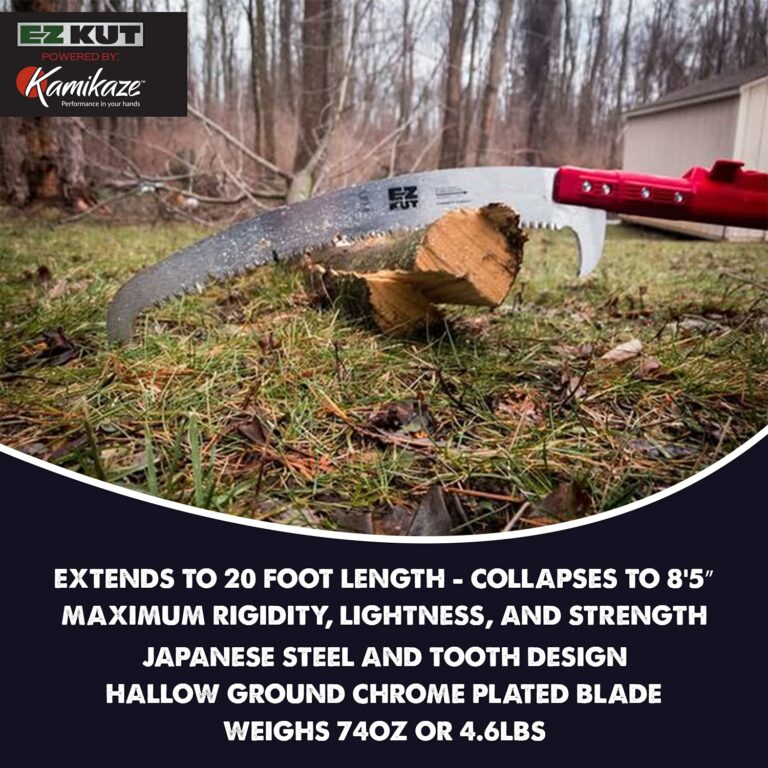 EZ Kut Professional Pole Saw 20’ Extendable - Manual Pole Saw for Tree Trimming. Branch Cutter with Double Hook for Branch Removal - Best Tree Pruner. Tree trimmer pole saw. Since 1988 - Image 6