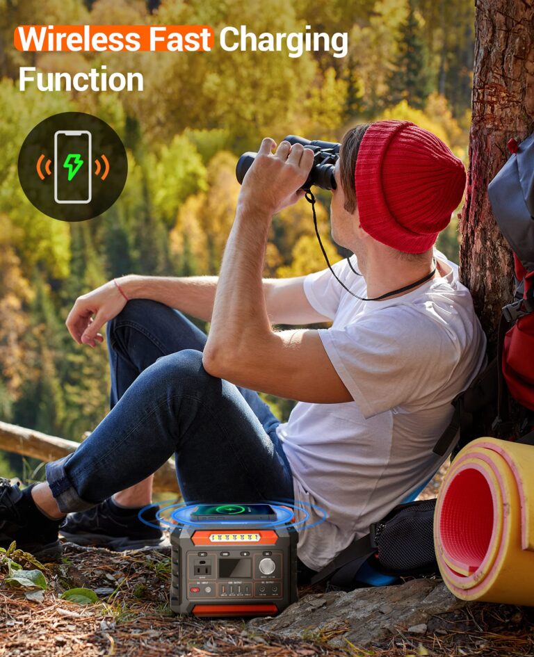 PROGENY 300W Portable Power Station, 299Wh/80818mAh Solar Generator, Regulated DC Output Backup Battery with Pass-Through Charging AC Outlet, Pure Sine Wave, LED Light Power Station for CPAP Camping - Image 5