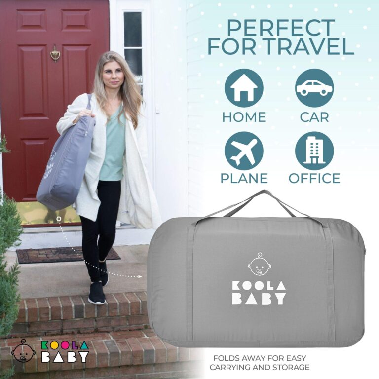 3 in 1 Baby Bassinet, Bedside Sleeper, & Playpen, Easy Folding Portable Crib (Grey)- KoolaBaby (Bassinet) - Image 3
