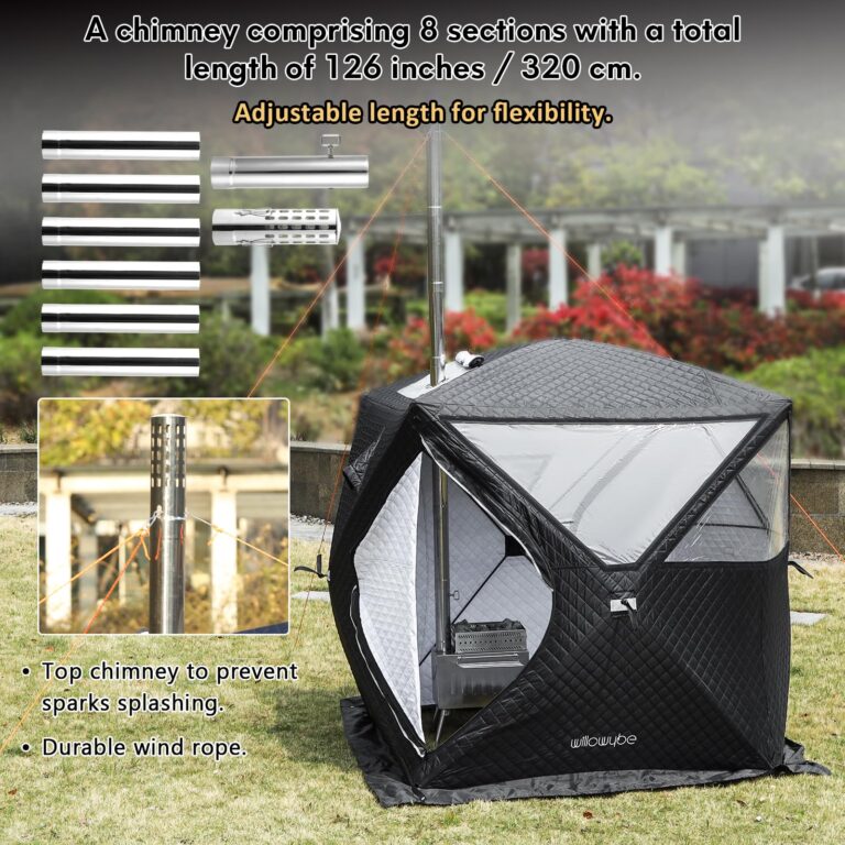 WillowyBe Outdoor Sauna Hot Tent Stove, Rocket Stove Heater, Portable Camping Wood Stove for Dry Sauna, Cooking for Husband and Friends - Image 3