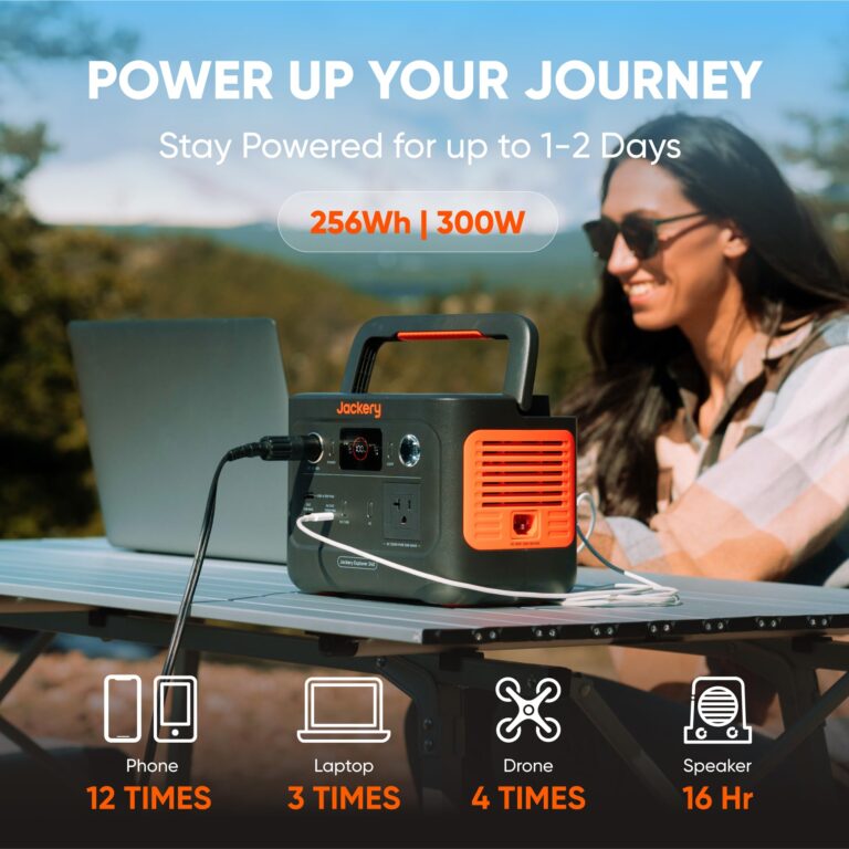 Jackery Explorer 240 v2 Portable Power Station, 256Wh LiFePO4 Battery with 300W AC/100W USB-C Output, 1Hr Fast Charging, Versatile Scenarios-Outdoor/Camping/RV/Travel/Emergency Backup - Image 8