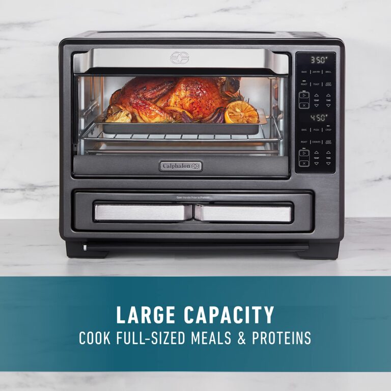 Calphalon Performance 12-in-1 Air Fry Toaster Oven with Dual Zone 12" Pizza Drawer Oven combo,Digital Precision Controls, Dark Stainless - Image 3