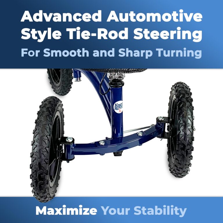 KneeRover Original Steerable All Terrain Knee Scooter for Adults for Foot Surgery Heavy Duty Knee Walker for Broken Ankle Foot Injuries - Leg Recovery Scooter Best Knee Crutch Alternative (Blue) - Image 7