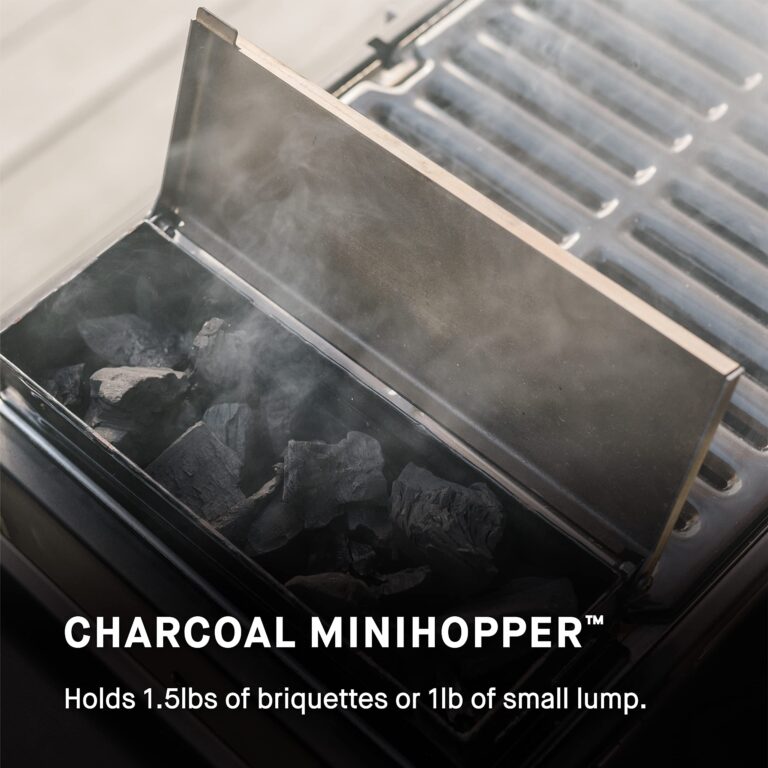 Masterbuilt® Electric Portable Charcoal Grill and Smoker with SteadyTemp Analog Temperature Control with 200 Cooking Square Inches in Black, Model MB20040722 - Image 8