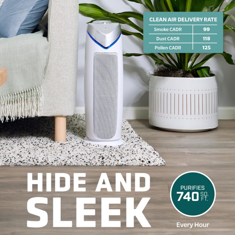 GermGuardian Air Purifier with HEPA 13 Filter, Removes 99.97% of Pollutants, Covers 743 Sq. Foot Room in 1 Hour, UV-C Light Helps Reduce Germs, 22 Inch, 2-Pack, White, AC4825W2PK - Image 8