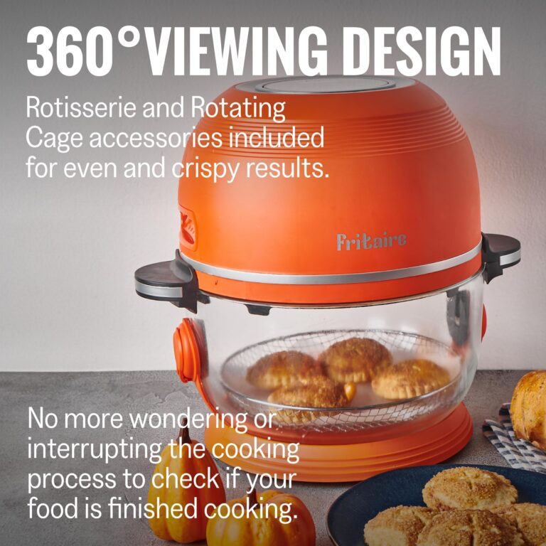Non-Toxic Air Fryer - Glass AirFryer 5 Quart w/ 360 Visibility, Self-Cleaning, 400F Vortex Air Fryer for Even Cooking, BPA-Free Teflon Free, 6-in-1 Functions, Rotisserie, Roast, Bake, Lavender - Image 5