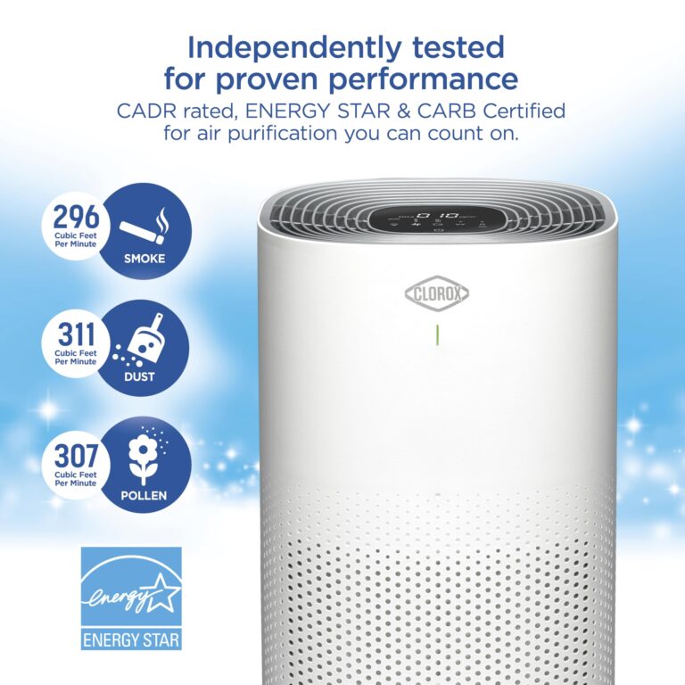Clorox Air Purifiers for Home, True HEPA Filter, XL Rooms up to 2,220 sq ft, Removes 99.9% of Mold, Viruses, Wildfire Smoke, Allergens, Pet Allergies, Dust, AUTO Mode, UV-C Lightbulb, Whisper Quiet - Image 3