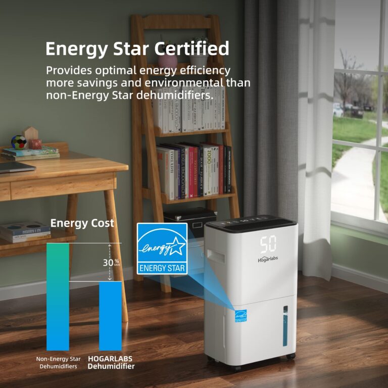 HOGARLABS 3500 Sq. Ft 50 Pint Energy Star Dehumidifier for Home Basements Bedroom Bathroom | Dehumidifiers with Drain Hose for Medium to Large Room, Intelligent Humidity ControL. - Image 10