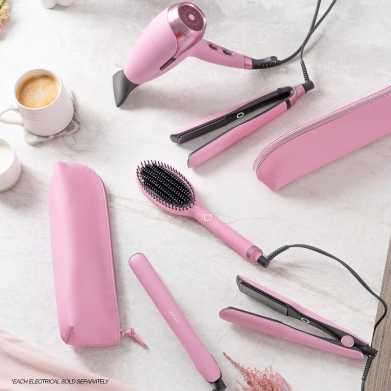 ghd Glide Hot Air Brush | Limited Edition in Fondant Pink | Professional Smoothing Blow Dryer Brush, Ceramic Hair Straightener, and Styler - Image 4
