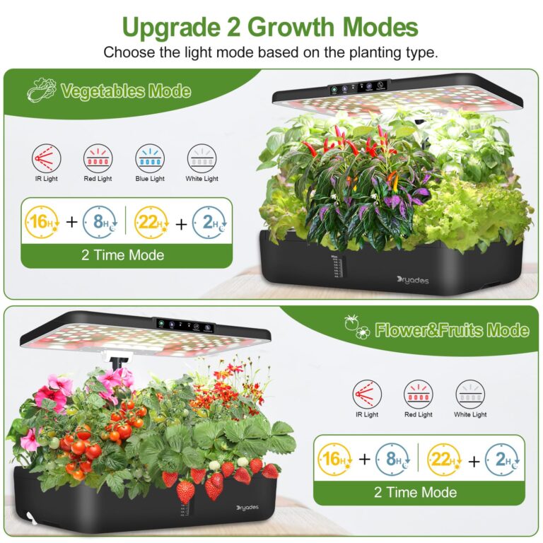 Hydroponics Growing System Indoor Garden - DRYADES 44 Pods Herbs Garden Kit Indoor with LED Grow Light Grow Anything Plants Germination Kit (No Seeds) Harvest Vegetable Lettuce for Home Kitchen - Image 5