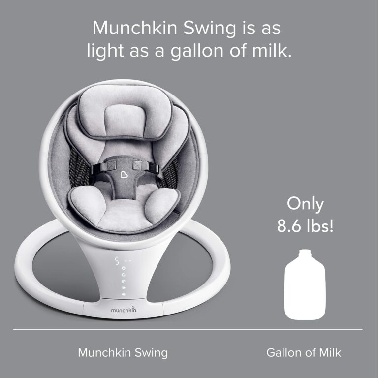 Munchkin Baby Swing with Bluetooth and Shhh… Sleep Soother White Noise Machine - Perfect for New Parents - Image 3