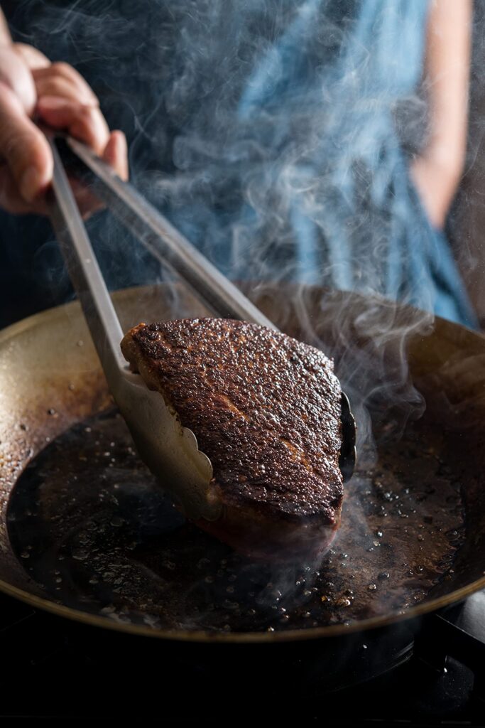 Matfer Bourgeat Black Carbon Steel Frying Pan, 17 3/4" - Image 3