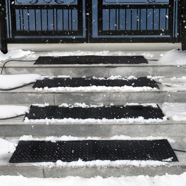 30'' x 30'' Snow Melting Mats Outdoor, Heated Snow Melting Mats, Electric Ice Melting Mats For Winter Snow Removal,Driveway Heating Mat For Snow,Heated Walkway Mats Outdoor With With 10ft Power Cord - Image 6
