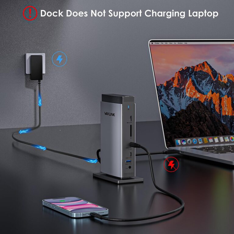 WAVLINK USB C DisplayLink Docking Station with 3 HDMI 4K60Hz,Displaylink Triple Display Docking Station for MacBook M1/M2/M3/Windows,5 USB Ports,2DP,Ethernet Port,Audio/Mic,SD/TF（No Charging Ports） - Image 5