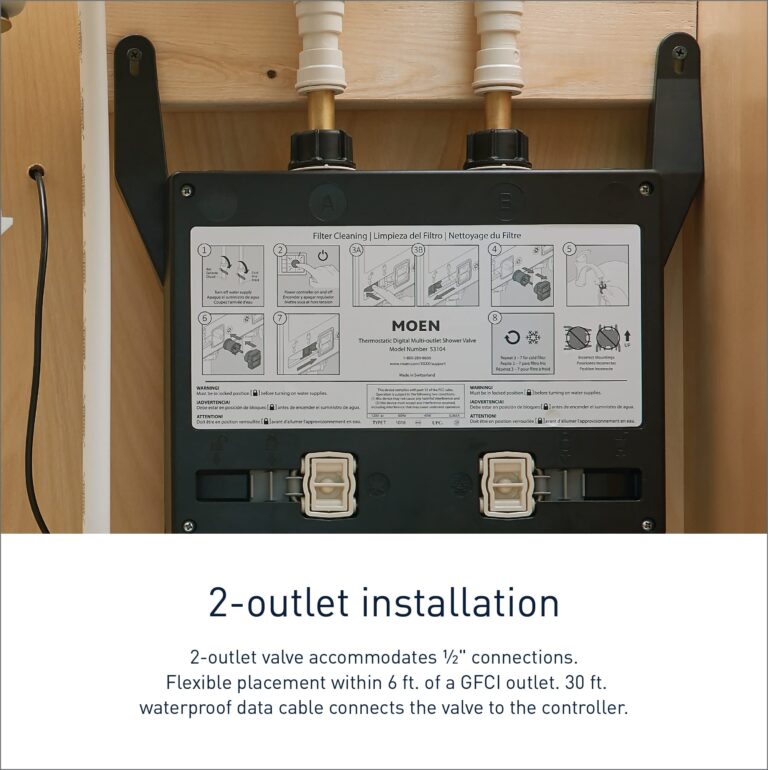 Moen Smart Shower 2-Outlet Digital Thermostatic Shower Valve with 1/2" Connections, S3102 - Image 8