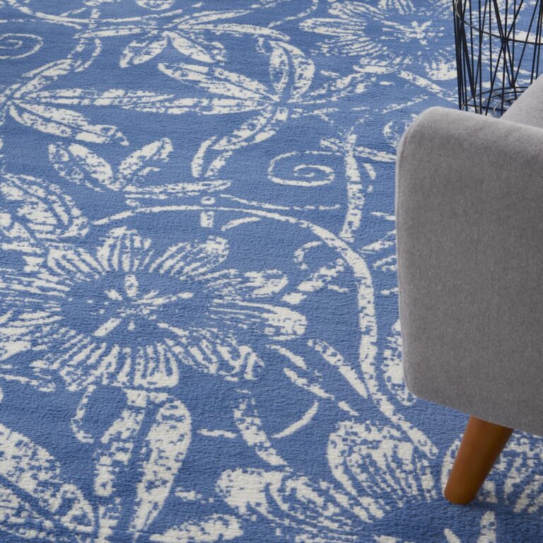 Nourison Whimsicle Floral Blue 8'4" x 11'6" Area Rug, Easy Cleaning, Non Shedding, Bed Room, Living Room, Dining Room, Kitchen (8x12) - Image 3