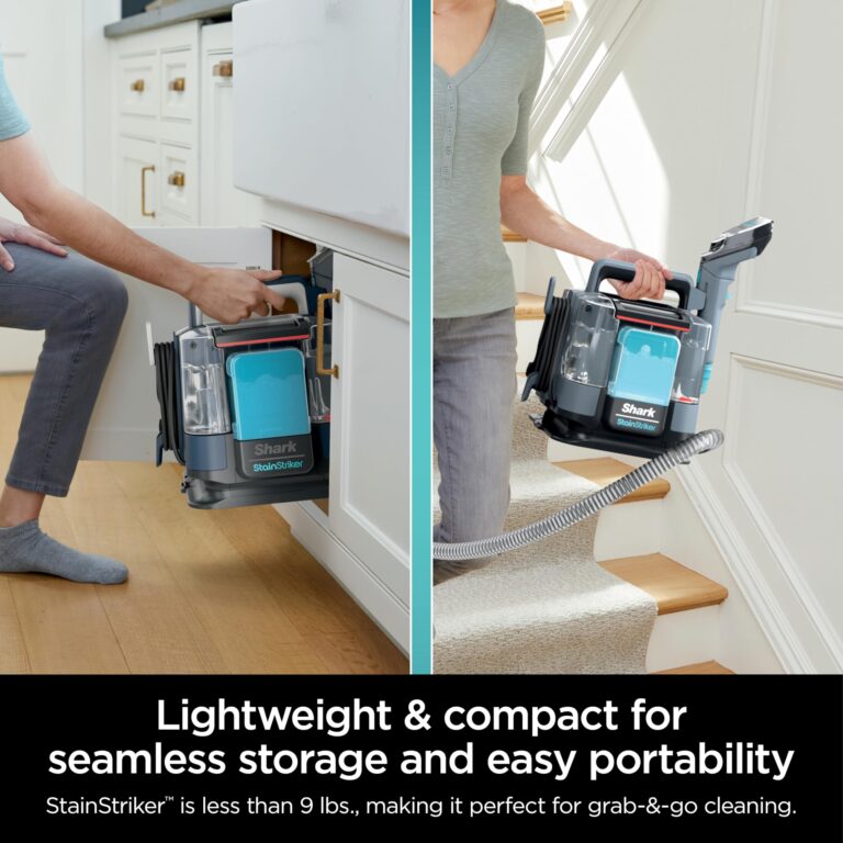 Shark Carpet Cleaner Machine, Portable Upholstery StainStriker, Spot, Odor & Stain Remover, 2 Carpet Cleaner Solutions, 4 Tools, Perfect for Pet Hair, Area Rugs, Couches, Nordic Blue, PX202BRN - Image 3