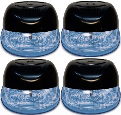 Bluonics 4-Pack Fresh Aire Water Based Revitalizer. Black Color with 7 LED Color Changing Lights White Noise Machine Use Essential Oils and Fragrances