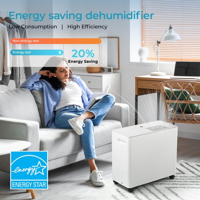 Euhomy 3000 Sq.Ft Energy Star Dehumidifier for Basement, 35 Pint to 85 Pint Dehumidifier with 1.32 Gallon Water Tank Capacity, Auto Drainage,Large Dehumidifiers For Home with 4 Operation Modes - Image 8