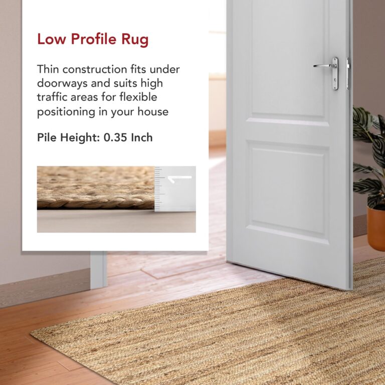 nuLOOM 8x10 Rigo Jute Hand Woven Area Rug, Natural, Solid Farmhouse Design, Natural Fiber, For Bedroom, Living Room, Dining Room, Hallway, Office, Kitchen, Entryway - Image 6