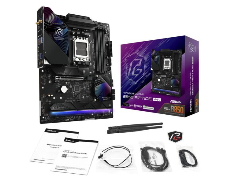 ASRock AMD B850 Phantom Gaming Riptide WiFi 7 Socket AM5 Ryzen 9000/8000/7000 Series DDR5 8000+ (OC) MHz 256GB ATX Motherboard M.2 SATA3 6.0 Gb/s PCIe 5.0 - Image 5