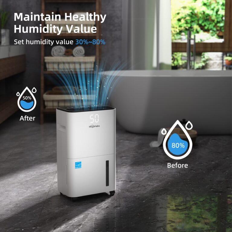 HOGARLABS 3500 Sq. Ft 50 Pint Energy Star Dehumidifier for Home Basements Bedroom Bathroom | Dehumidifiers with Drain Hose for Medium to Large Room, Intelligent Humidity ControL. - Image 9
