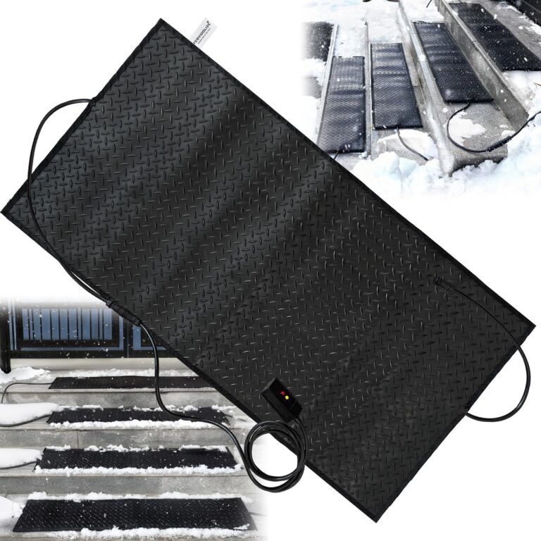 anqaros Heated Snow Melting Mats,40x60in Snow Melting Mats Outdoor,Electric Ice Melting Mats for Winter Snow Removal,Driveway Heating Mat for Snow,Heated Walkway Mats Outdoor with 10ft Power Cord