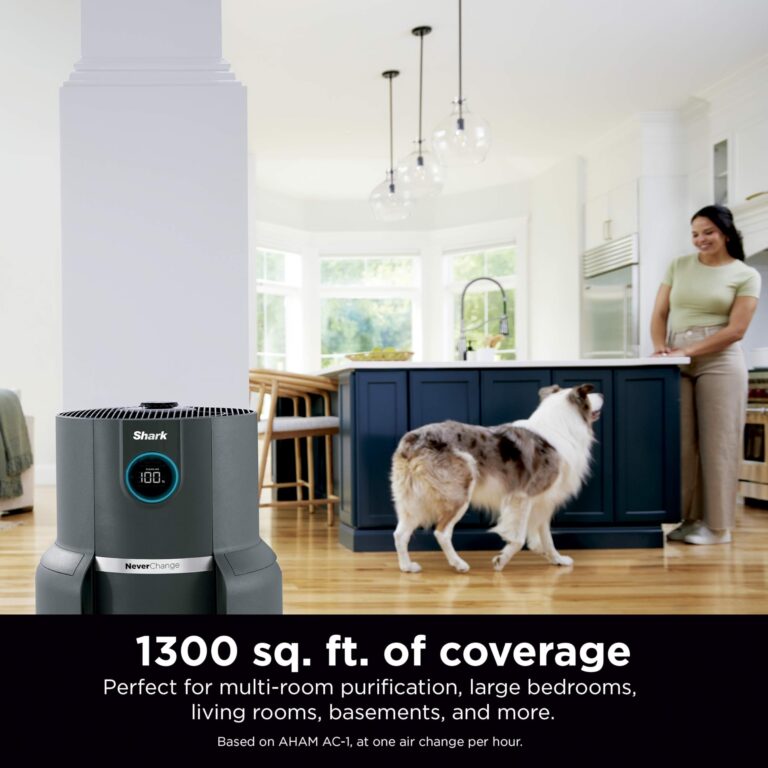 Shark Air Purifier for Home with NeverChange HEPA Air Filter, 1300 sq. ft. for Powerful Multi-Room Purification, 5-Year Filter, Filters Smoke, Captures 99.98% of Particles & Dust, HP301 - Image 8