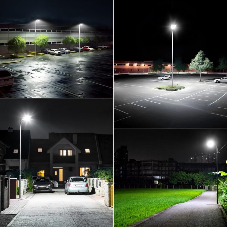 OKPRO 9800W Solar Street Lights Outdoor - 7000K Wide Angle Solar Lights Outdoor with Motion Sensor & Dusk to Dawn, IP66 Waterproof Solar Powered Outdoor Lights for Roadway Yard - Image 2