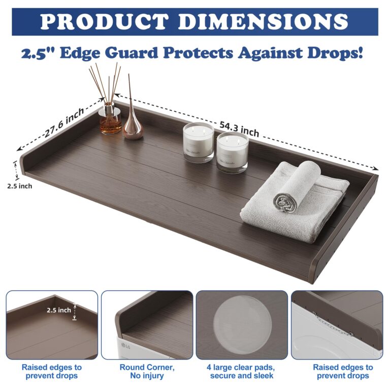 ClimbHope Washer Dryer Countertop HDPE No Installation - Washer and Dryer Topper Covers for The Top Laundry Room Organization and Storage Waterproof - Image 6