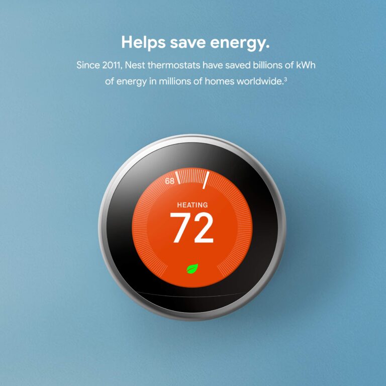 Google Nest Learning Thermostat - 3rd Gen (2015) - Programmable Smart Thermostat for Home - Works with Alexa - Mirror Black - Image 12