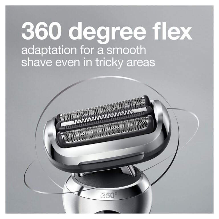 Braun Series 7 7032cs Flex Electric Razor for Men, Wet & Dry, Electric Razor, Rechargeable, Cordless Foil Shaver with Beard Trimmer and Charging Stand, Silver - Image 5
