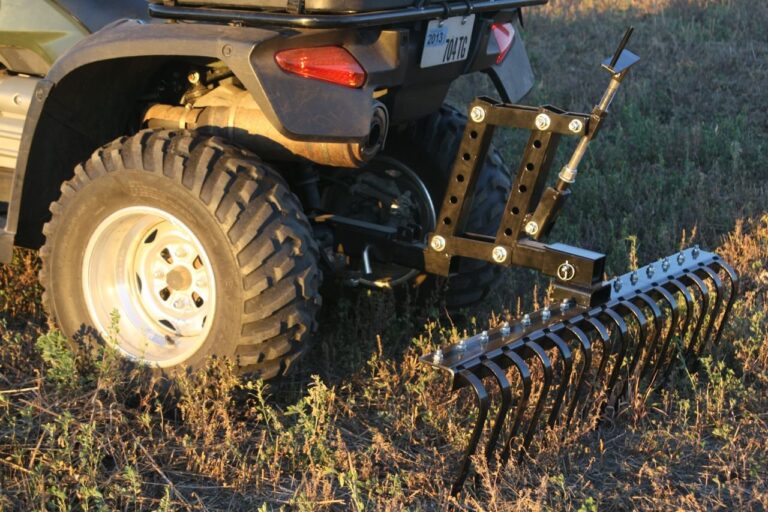IMPACT IMPLEMENTS® 62" Landscape Rake w/Tipper Latch & Spring Steel Tines for Quick Clearing of Leaves, Lawn, Garden, Thatch and More. - Image 5