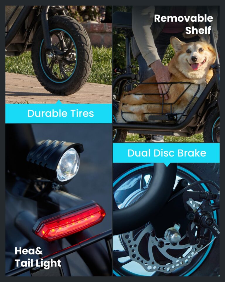 URBANMAX Electric Scooter with Seat, 550W Motor, 18.6MPH Top Speed, 20 Miles Range, Adults Electric Scooter with Large Storage Basket for Pets Dogs and Items C1S-FB4 - Image 2