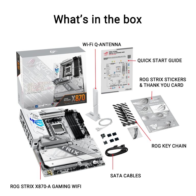ASUS ROG Strix X870-A Gaming WiFi AMD AM5 X870 ATX Motherboard 16+2+2 Power Stages, Dynamic OC Switcher, Core Flex, DDR5 AEMP, WiFi 7, 4X M.2, PCIe® 5.0, Q-Release Slim, USB4®, AI OCing & Networking - Image 5