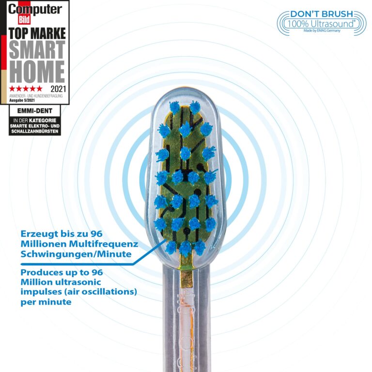 Emmi-dent Electric Toothbrush Set - Carbon Edition. 100% Ultrasound Technology removes Harmful Plaque Without Abrasive Brushing. Ideal for Sensitive Teeth & Gums. Includes Nano-Bubble Toothpaste. - Image 9