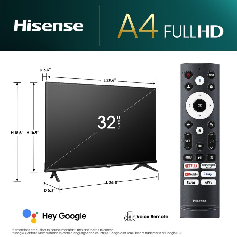 Hisense 32-Inch Class A4 Series FHD 1080p Google Smart TV (32A4K) - DTS Virtual: X, Game & Sports Modes, Chromecast Built-in, Alexa Compatibility - Image 9